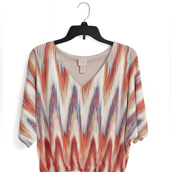 Chico’s Cameron Dress – Ikat Print Multi Diamond – Size 2 (Large) - Picture 3 of 4